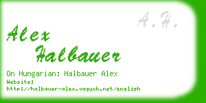 alex halbauer business card